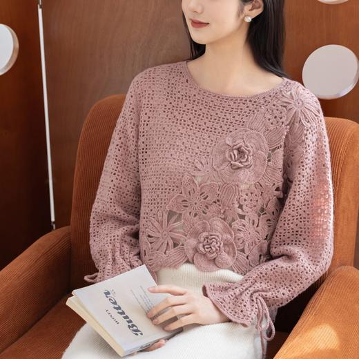 苏苏姐家似花上衣手工diy钩针毛衣编织衣服套头材料包毛线团 商品图2