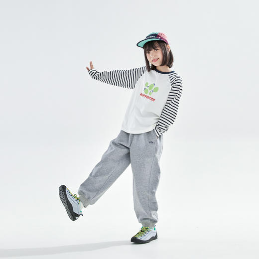 冰灰蓝预售4.12发 藏青色 花灰色预售4.8发  cicochild26年春新款亲子中大女童云感上学裤双面针织束脚运动裤 商品图3
