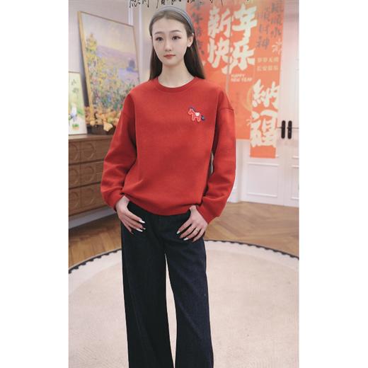 火桐hooton 骏马驮福 小马精梳棉圆领休闲卫衣 商品图2