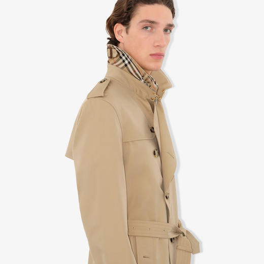 BURBERRY 巴宝莉 男士肯辛顿版型 – 中长款 Heritage Trench 束腰风衣 蜂蜜色 8079388 A1366 商品图5