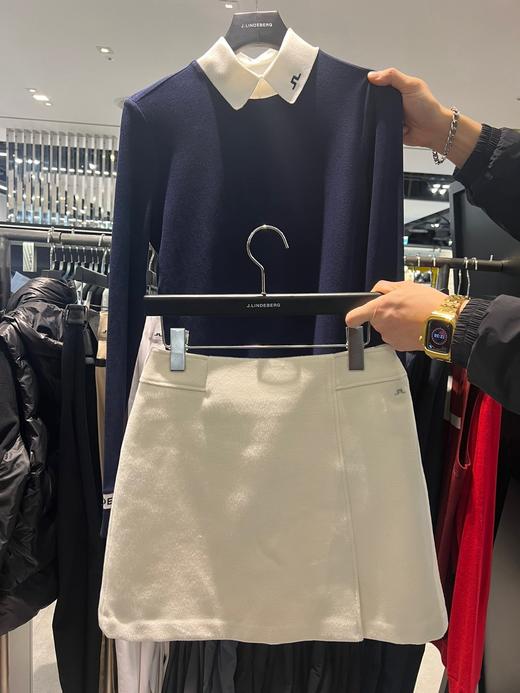 JL家早春新款女士撞色简约长袖来啦！韩版🇰🇷渠道系列❗️原厂刷毛弹力面料，柔软细腻软糯面料，简约学院风polo衫，减龄又好看！早春新款✨整件是比较轻薄的，没有负重感，穿上暖乎乎！ 商品图2