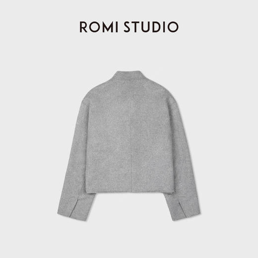 ROMI STUDIO“中式老钱”羊绒羊毛双面呢立领盘扣短外套 RWCWWJ5387 商品图1