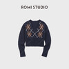 ROMI STUDIO“经典学院”羊毛针织棱格宽松套头毛衫 RWDSS61765 商品缩略图0