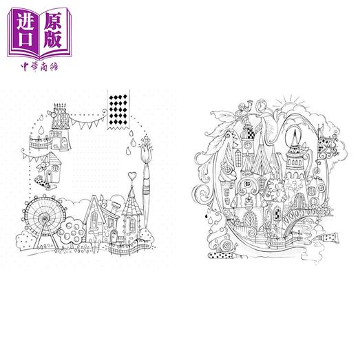 【中商原版】【德文版】德国涂色书 小小冒险乐园 德国插画师Rita Berman 德文原版 Das Land der kleinen Rita Berman 商品图1