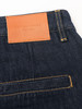 复古原色深蓝牛仔裤 春季新款翻边设计宽松直筒九分裤 商品缩略图4