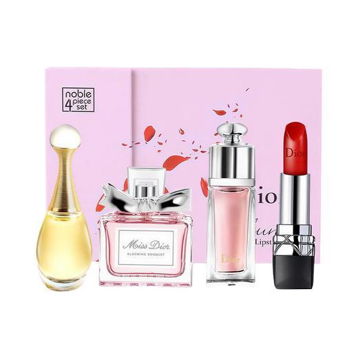 【送礼袋】Dior迪奥甜心爱恋礼盒四件套（真我5ml+甜心5ml+魅惑5ml+999口红1.5g ）一般贸易 商品图8