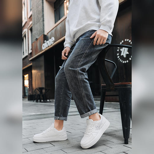 满199享中筒袜【奥莱线下同款】Sobey速波 超轻超纤皮质板鞋【云端脚感 经典百搭】 商品图7