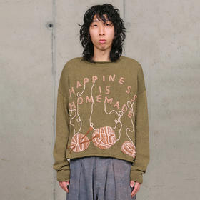 Story mfg TWINSUN ROLLNECK男女中性款手工钩针天然染色针织毛衣