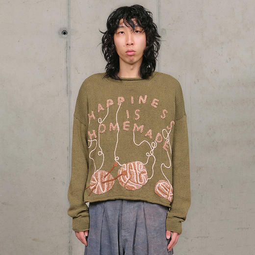 Story mfg TWINSUN ROLLNECK男女中性款手工钩针天然染色针织毛衣 商品图0