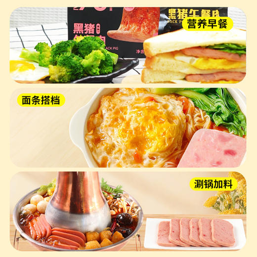 Herlanze宝贝易餐 减钠*黑猪午餐肉240克（40克*6） 商品图8