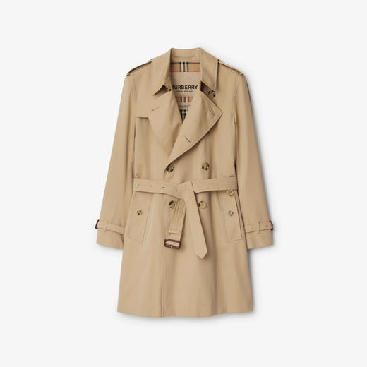 BURBERRY 巴宝莉 男士肯辛顿版型 – 中长款 Heritage Trench 束腰风衣 蜂蜜色 8079388 A1366 商品图0