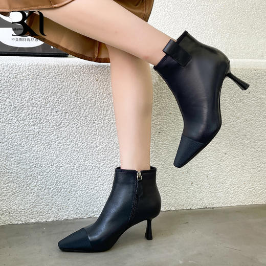 BAKERLOO秋冬新品拼接小香风女靴43 45 812 813 商品图6