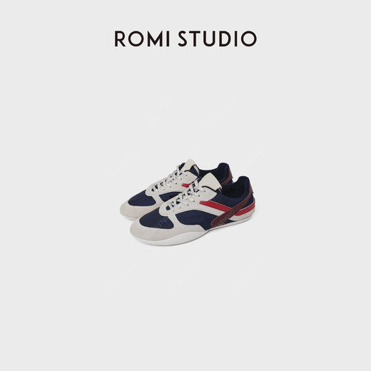 ROMI STUDIO牛反绒皮拼牛皮丝柔感拼色复古阿甘运动鞋 RWCLP37081 商品图1