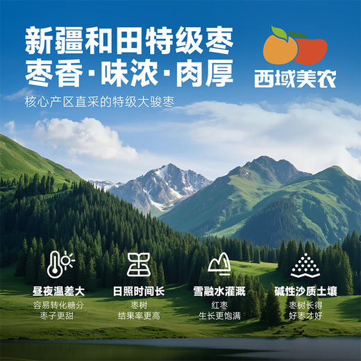 西域美农 和田红枣2kg 礼盒装 顺丰发货 商品图1