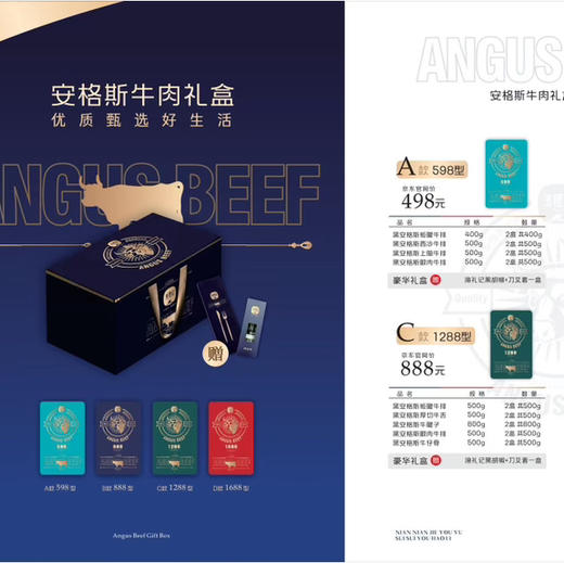 安格斯牛肉大礼包A款  实物 礼卡 都有，下单请注明要实物还是礼卡 商品图6