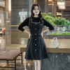 奢姿大码女装2025冬季胖妹妹时尚粗花呢方领吊带裙气质通勤长裙9953870272A 商品缩略图1