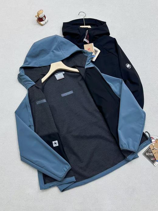 【cz1】男士户外防泼水弹力春款连帽软壳外套！！ 商品图2