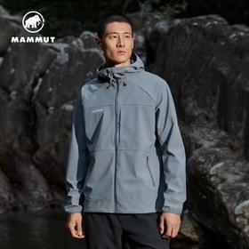 【cz1】男士户外防泼水弹力春款连帽软壳外套！！