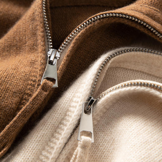 100%Baby小山羊绒~极简双拉链圆领插肩开衫外套BABY260525 商品图4