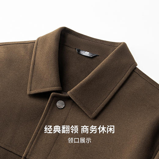 【白鸭绒&含绵羊毛】圣得西26年春季男士新款羽绒服翻领时尚外套 商品图6