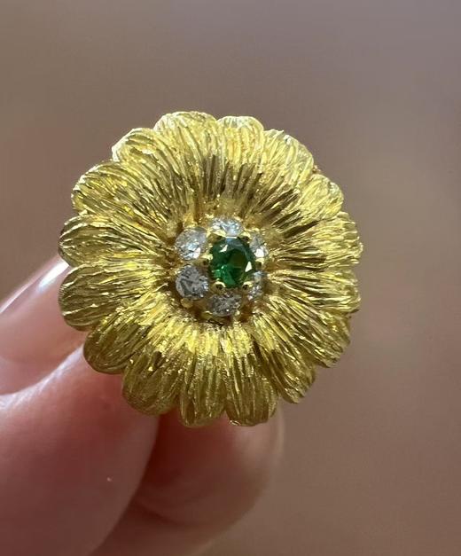 【官价7-8折】原价12000 佛罗伦萨高级定制工坊  天然钻石  天然祖母绿 18k金 耳钉 耳饰 商品图3