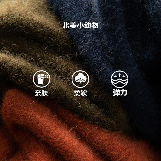 北美小动物系列~复古皮草感抽绳收腰连帽加厚开衫外套女XDW260514 商品图2