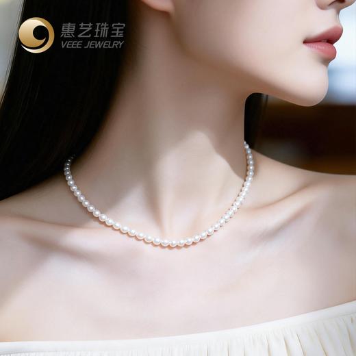小米珠4~4.5mm淡水珍珠项链 商品图3