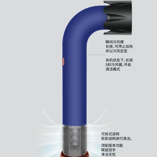 新款华强北某森同款吹风机hd1718发廊无叶外贸爆款高速弯管大风量 商品图2