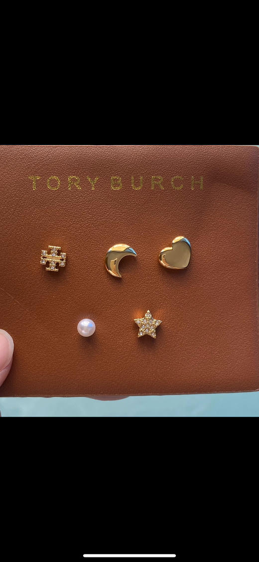 【周末秒杀 直接调价 下单即可】TB 星月 组合5件套装 新款耳钉 纯铜镀18K金 商品图3