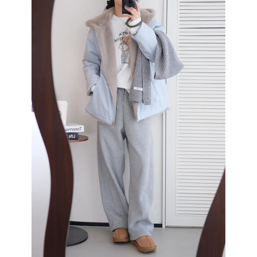 仿貂绒连帽一体保暖外套，外层三防面料，内里水貂绒暖糯亲肤（3-7天发货）【G】 商品图2