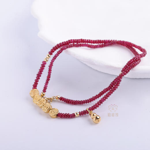 【九五至尊】红宝石五帝钱金链    XL12512008 商品图3