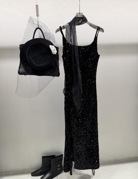 【门店同款】ENJOY春季轻奢亮片薄纱飘带吊带裙 169643221