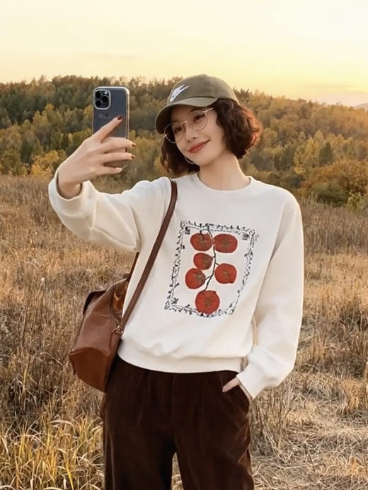 好事连连刺绣棉卫衣 商品图2