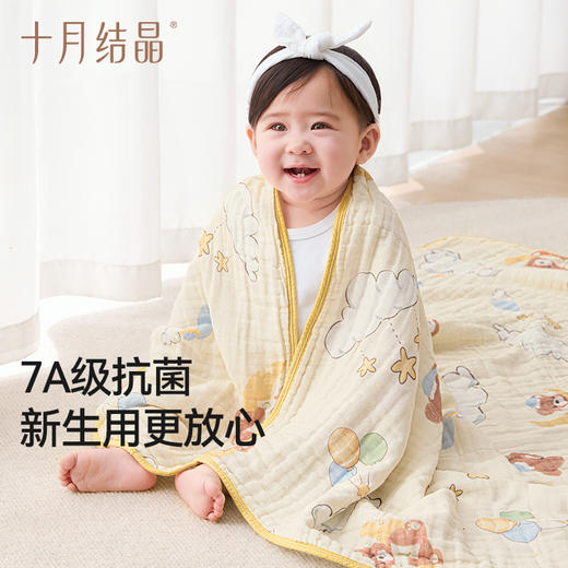 婴儿浴巾纯棉纱布初生新生儿全棉超软吸水宝宝儿童大毛巾 商品图4