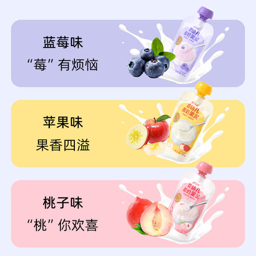 宝贝易餐婴幼儿苹果酸奶果泥\蓝莓酸奶果泥\桃子酸奶果泥85g 商品图8