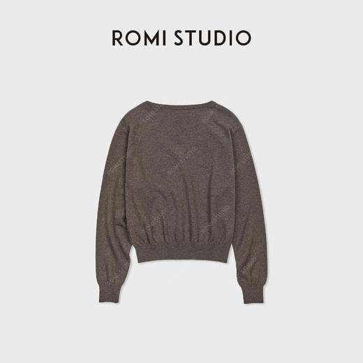 ROMI STUDIO“气质优雅”羊绒羊毛软糯肤感V领毛织打底RWDSS61906 商品图1