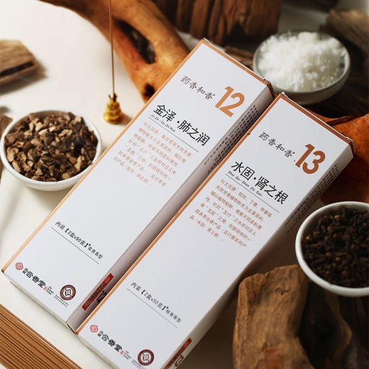 金木水火土五行香  木香火明土培金泽水固 适合瑜伽冥想抄经品茶轮到假期休息环境净化 合香堂 五行药香和香 2盒*50克/盒 商品图1