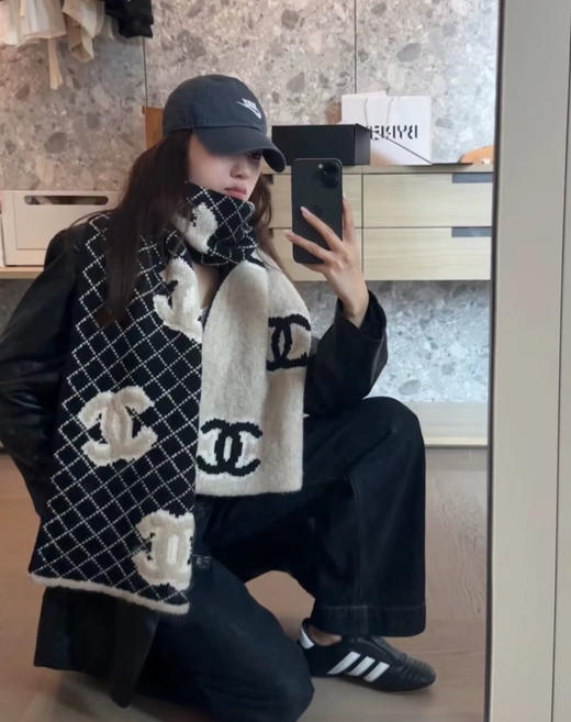 YP78-香奈儿针织双面围巾（DSX） 商品图9