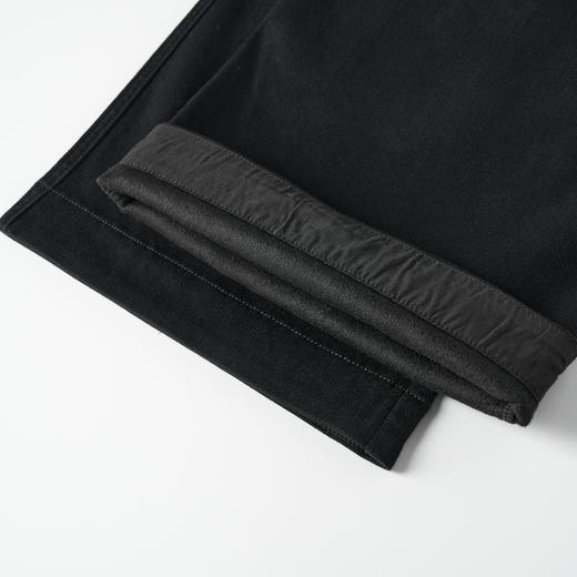 ROMI STUDIO“抓绒牛仔”小太阳底抓绒弹力直筒黑牛仔裤RW24AX80728【现货】 商品图4