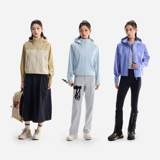伯希和户外硬壳冲锋衣TORAYDELFY轻量防水登山服时尚短款运动外套 商品图4