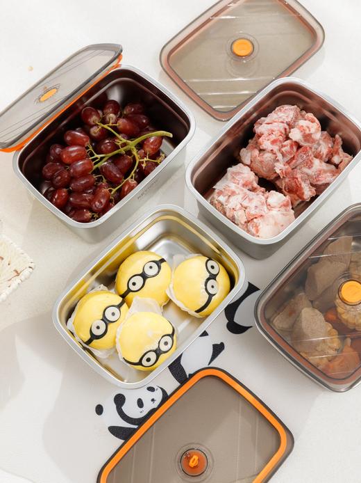 4件套~S姆同款！【出口欧盟🇪🇺KEYIOW微真空316不锈钢保鲜盒】带阀门，更保鲜！食品级SUS316不锈钢材质，TTR五研认证WD 商品图3