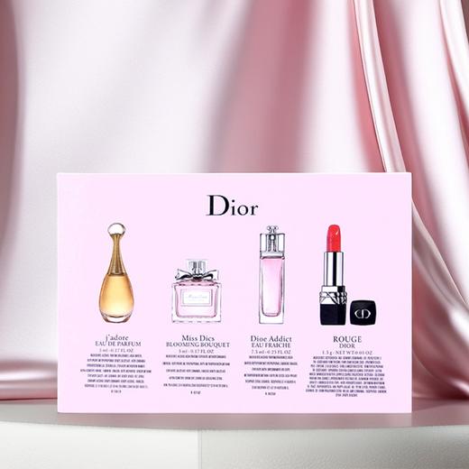 【送礼袋】Dior迪奥甜心爱恋礼盒四件套（真我5ml+甜心5ml+魅惑5ml+999口红1.5g ）一般贸易 商品图7
