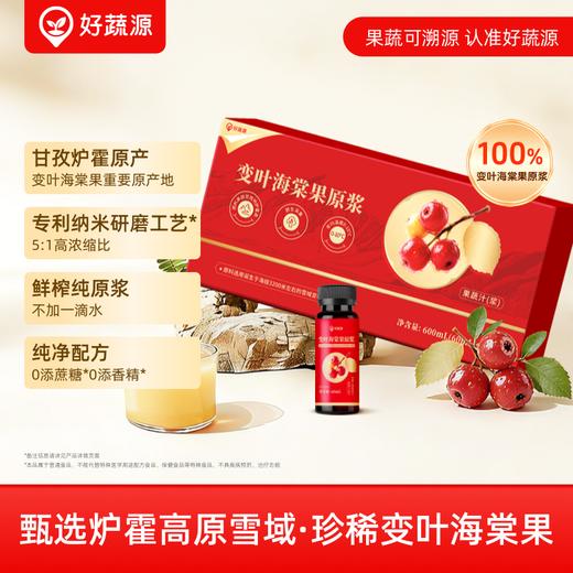 【鲜榨真原浆】好蔬源 变叶海棠果原浆 60ml*10瓶/盒 不加一滴水 商品图0