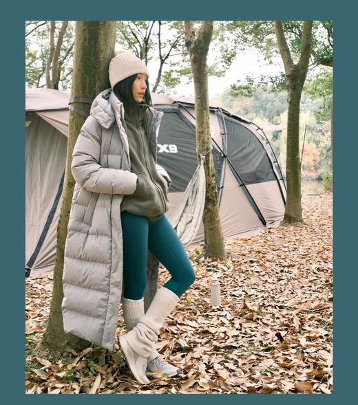 工厂特价lu长款9格白鹅绒羽绒服 商品图5