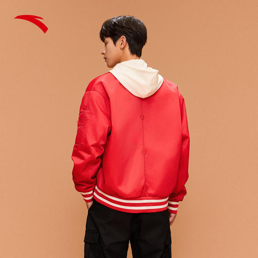 安踏好事发生丨鸿运夹克男新年款棒球服新中式休闲外套152618606 商品图2
