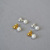 【2件9折】【Petit Bari】(多色)简约高级金豆银豆珍珠可拆卸耳饰(小豆丁约7-8mm) 商品缩略图4