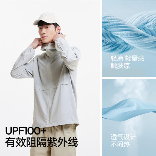 防晒外套|森马夹克男夏季凉感透气连帽外套户外运动时尚拼接上衣 商品图3