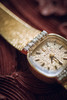 独角鹿西洋古董1970年代瑞士顶级钟表品牌劳力士Rolex出品编织纹理14K黄金表带水晶镶嵌钻石表盘女士腕表 商品缩略图6