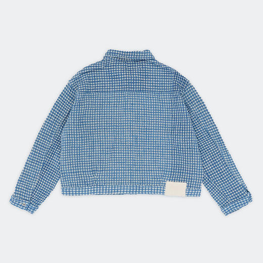 Story mfg SUNDAE JACKET 男女中性款天然染色格子短款夹克外套 商品图4