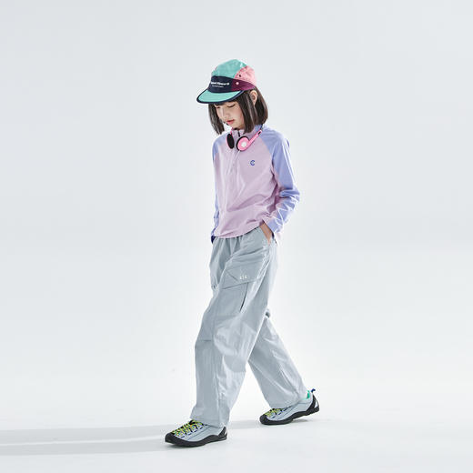 cicochild26年春季新款女童分割造型机能裤防泼水工装口袋直筒裤 商品图3